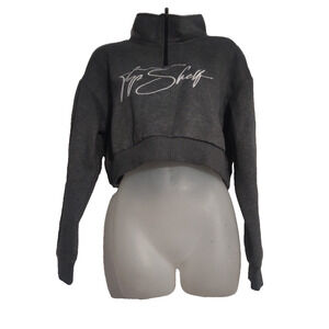 Top Shelf Dark Gray Sweatshirt Cropped Style Size L Bag1